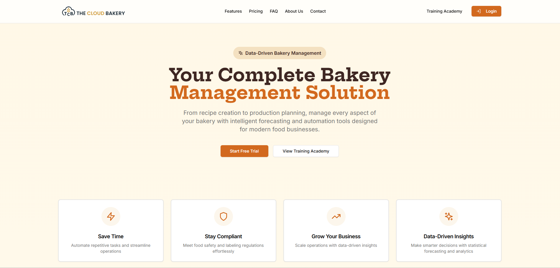 The Cloud Bakery Website